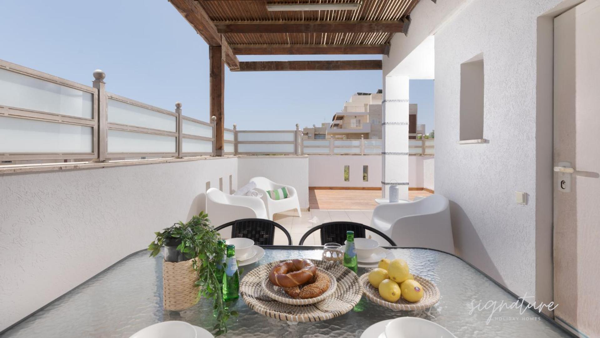Ferienwohnung Luxurious 130Sqm Family Penthouse Eilat Exterior foto